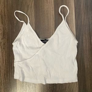 White Topshop Cropped Tank